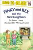 Book cover for "Pinky and Rex and the new neighbors".